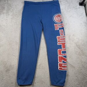 Vintage Detroit Pistons Sweatpants Mens Large Blue Logo 7 Made USA NBA Joggers